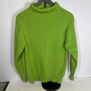 Wilfred Women's Ribbed Knit Turtleneck Sweater‎ Small Green Casual Comfy